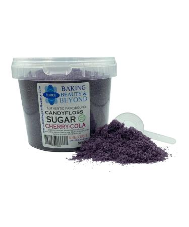 Baking Beauty and Beyond Premium Floss Sugar for Cotton Candy - Cotton Candy Flossing Sugar with Natural Ingredients Perfect for Every Occasion Bulk Floss Sugar 800g - Cherry Cola Flavour