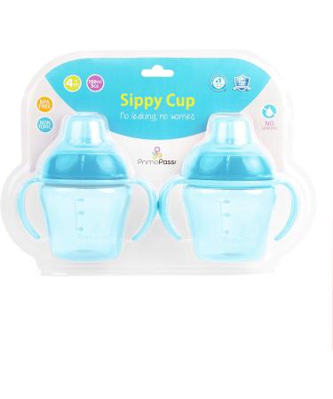 Primo Passi Soft Spout Sippy Cup 5 oz 2-Pack - Blue | Ideal for 4 Months+ | BPA-Free - Buy Online on SooperMarket.com