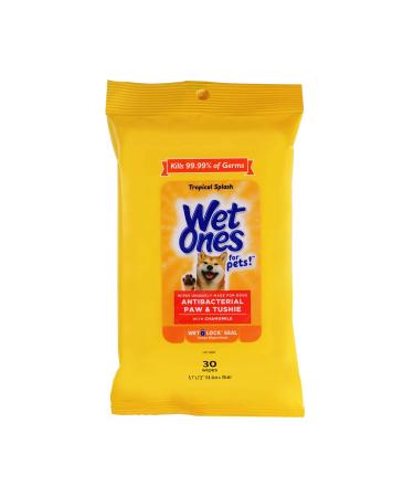Wet Ones for Pets Paw & Tushie Dog Wipes - Wet Ones Wipes, Dog Grooming Supplies, Dog Paw Wipes, Wet Ones for Dogs, Pet Wipes for Dogs, Pet Wipes, Puppy Wipes, Dog Grooming Wipes, Dog Butt Wipes 30 Count