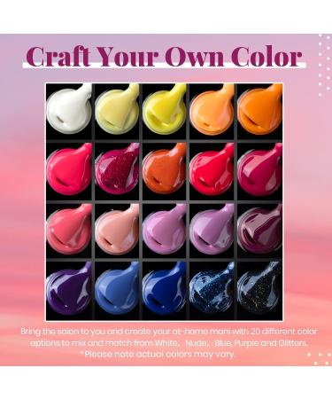 Beetles 20 Pcs Sunset Soiree Gel Nail Polish Set | Fall Winter Gel Polish Kit | Glitter Black Orange-Red Purple Dark Blue Shades | Halloween Nail Art | Top Coat & Base Gel | Gifts for Women - Buy Online on SooperMarket.com