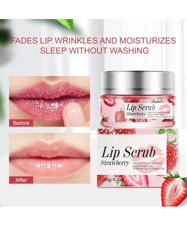 Trendyfave Strawberry Lip Scrub Lip Exfoliator Moisturising Scented Lip Scrub For Exfoliating & Smoothing Lips Lip Scrub Exfoliator & Moisturizer Hydrating Lip Balm Lip Care - Buy Online on SooperMarket.com