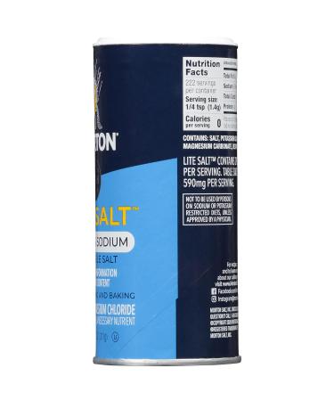 Morton Salt Lite Salt 11 oz Canister - Pack of 6 | Low Sodium Salt Option - Buy Online on SooperMarket.com