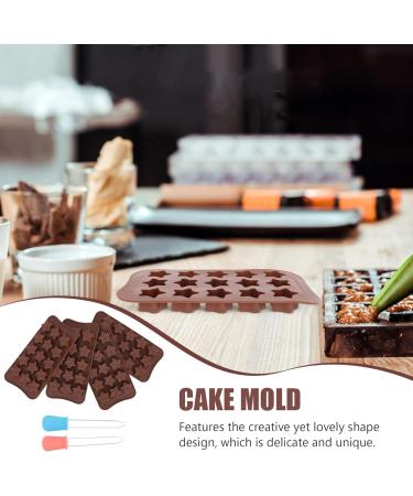 MAGICLULU 1 Set Chocolate Mold Ice Cube Gum Star Pie Pans Animal Stencils Star Shaped Candy Silicone Molds Silicone Ice Cube Molds Star Pasties Crayon Mold Baking Supplies Cake Silica Gel 21x10.5cm Brown - Buy Online on SooperMarket.com