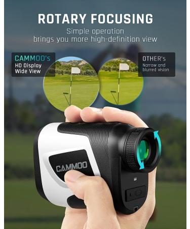 Camoo Golf Rangefinder with Slope | 1100Y Range Finder with 6X Magnification | USB Charging | Clear & Accurate Measurement | Vibration Alert | for Golfing & Hunting | M1000 White - Buy Online on SooperMarket.com