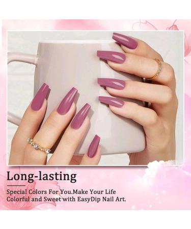 Dip Powder Nail Kit Starter Set - Honey Joy 4 Colors Light Pink Nude Skin Tone Dipping Powder Liquid with Base Top Coat Activator for Salon-Quality Manicures - No LED Lamp Needed - Buy Online on SooperMarket.com