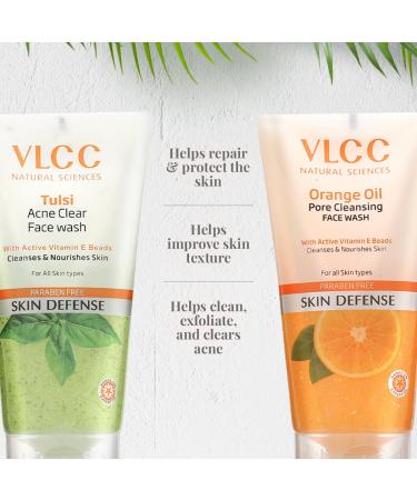 VLCC Tulsi Acne Clear Face Wash - 150 ml | Best Acne Treatment | Buy Online Internationally - Buy Online on SooperMarket.com