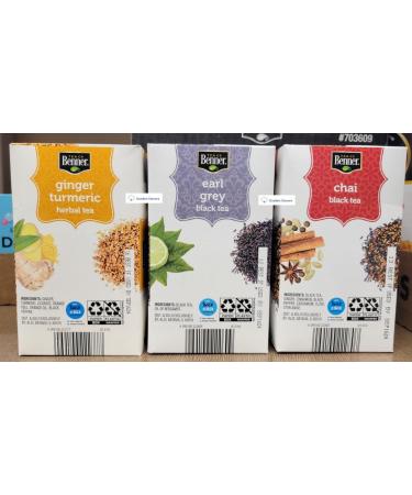 Benner's Assorted Tea Bags Ginger Turmeric Earl Grey Chai (Three Boxes) - Buy Online on SooperMarket.com