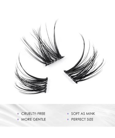 LANKIZ DIY Wispy Lash Clusters Individual Extensions 120 Clusters C+ D Mix Curl - Soft Lightweight 10-16mm Wide Band Mix Style Cluster Lashes | Home Use - Buy Online on SooperMarket.com
