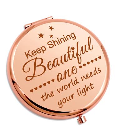 Inspirational Gift For Women Girl Travel Compact Mirror Encouragement Gift For Daughter Granddaughter Sister Wife Girlfriend Friendship Birthday Gift Personal Makeup Mirror Wedding Graduation Gift