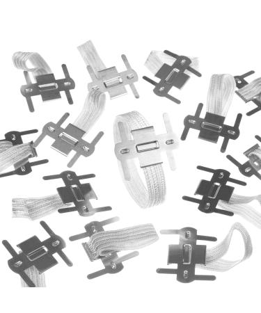 Royal Imports Silver/White Corsage Wrist Bands Elastic Wristlets for Wedding Prom Flowers Bulk pack of 48