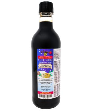 Zero Sugar Swedish Yule Julmust Soda Syrup Concentrate 500 ml - Make 12.5 Litres of Sugar-Free Soft Drink by Adding Flavouring to Carbonated Sparkling Fizzy Water Added Taste of Hops and Malt Zero Swedish Yule