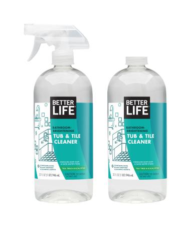 Better Life Natural Tub and Tile Cleaner, Tea Tree and Eucalyptus, 32 Fl Oz (Pack of 2) 32 Fl Oz (Pack of 2) Tub & Tile Cleaner