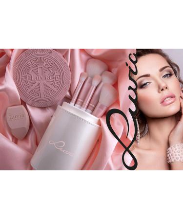 Buy Luvia Prime Vegan Pro-Candy Make-Up Brush Set | 7 Brushes Storage Blender Sponge & Cleaning Mat - Perlmutt & Perl-Rosa - Buy Online on SooperMarket.com