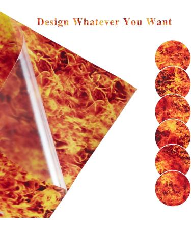 Tintnut Flame HTV 12x10 inch 6 Sheet Winter Fire Heat Transfer Vinyl for DIY T-Shirts - Buy Online on SooperMarket.com