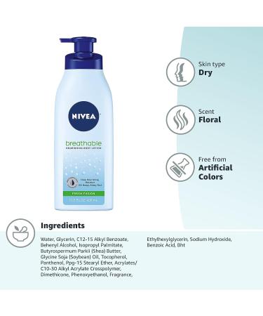 NIVEA Breathable Nourishing Body Lotion Fresh Fusion 13.5 oz - For Dry to Very Dry Skin, No Sticky Feel - Buy Online on SooperMarket.com