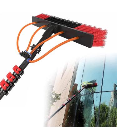 Window Cleaning Pole Water Fed Telescopic Brush for Photovoltaic Panel Cleaning Conservatory Roof Trucks Windows Window Glass Wall Brush Head (Color : 5m/16.4ft Size : 30Cm Brush Head) (3m/9 3m/9.8ft 30Cm Brush Head
