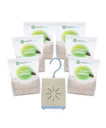 Stay Away Rodent Repellent Pest Control Scent Pouches - All Natural, Environmentally Friendly, No Mess (6-Pack + Extended Release Pouch Pod) 6 Pack + Pouch Pod