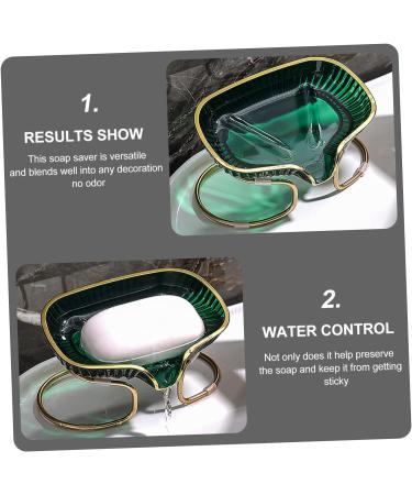 Light Luxury Soap Holder Pc Desk Toiletries Green 15X10X7CM - Buy Online on SooperMarket.com