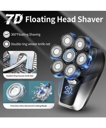 Vsmooth Bald Head Shaver for Men - Rotary Multifunctional Electric Shaver for Close Face Shaving - Cordless & Waterproof Rechargeable Razor - Buy Online on SooperMarket.com