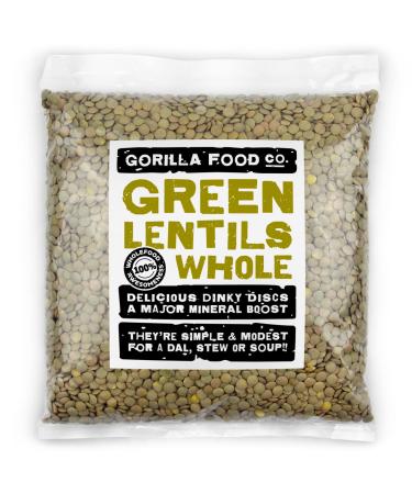 Gorilla Food Co. Green Lentils Whole Dried - 800g