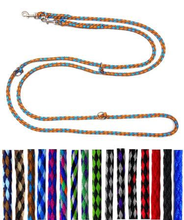 Dog linen small dogs up to 15 kg / double line 4-folded 2.40m / 2.80m / 3.50m Klein very light & robust (2.80m 4 times adjustable Hawaii (brown-turkey curry)) 2.80m 4-Adjustable Hawaii (Braun-T rkis-Curry)