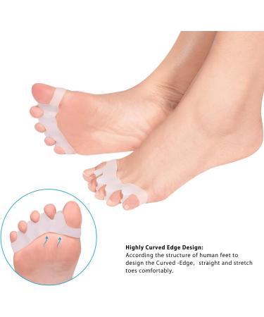 Clear Gel Toe Straightener Spacers - Bunion & Hammer Toe Corrector for Plantar Fasciitis Relief - Buy Online on SooperMarket.com