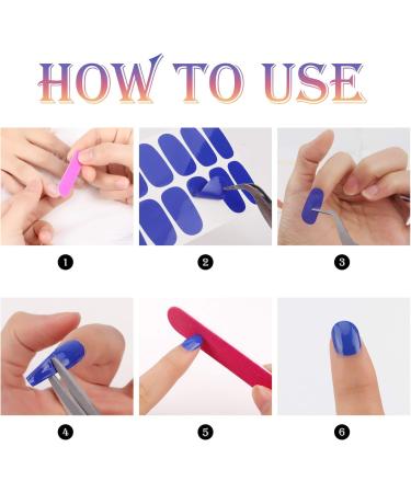8 Sheets Solid Color Full Wraps Nail Stickers with Nail File MWOOT Self-Adhesive Nail Art Polish Stickers Strips Nail Wraps Decals for DIY Manicure Tips Decoration - Buy Online on SooperMarket.com