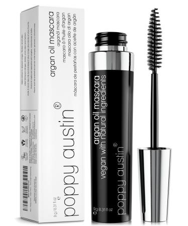 Poppy Austin - Vegan Mascara Black Volume And Length Waterproof - Gentle Hypoallergenic Volumising Mascara Organic & Cruelty Free All Natural Organic Mascara For Sensitive Eyes (9 Gram) 9.00 g (Pack of 1)