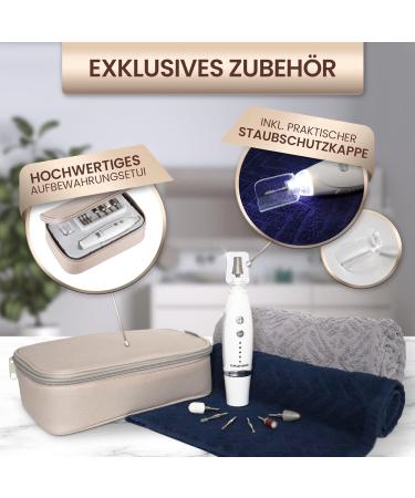Grundig 17-Piece Electric Manicure Set with LED Light - Superior Nail & Foot Care Kit - Buy Online on SooperMarket.com