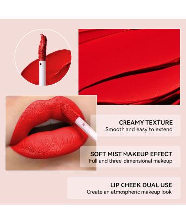 Matte Liquid Lipstick Makeup Set - 3 Pcs Long Lasting Smudge Proof Lip Gloss | High Pigmented Velvety Nude Red Lip Stain Gift Set for Women & Girls - Buy Online on SooperMarket.com