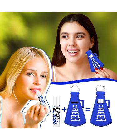 18 Sets Cheerleader Lip Balm & Lipstick Holder Keychains - Blue Red Cheer Favors for Team & Sports Parties - Buy Online on SooperMarket.com