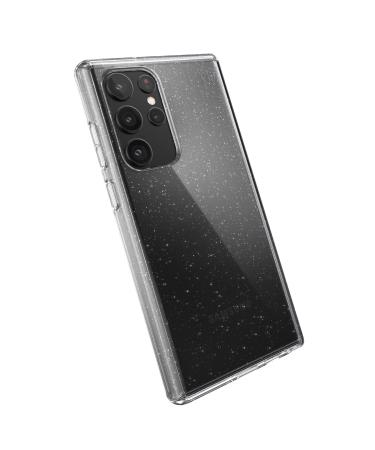 Speck Products Presidio Perfect Clear Glitter Samsung Galaxy S22 Ultra Case, Clear/Platinum Glitter Clear/Platinum Glitter Presidio Perfect Clear Glitter