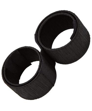 Glamza Women's Magic Hair Bun Snap Styling Donut Former French Twist Band Maker (Black)