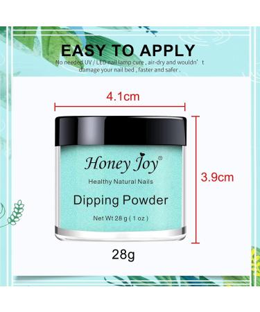 Green Fine Dipping Powder - 28g Box, No Lamp Cure, Natural Dry, Summer Gel Nail Color Effect - HJ-ND064B-No.37 - Buy Online on SooperMarket.com