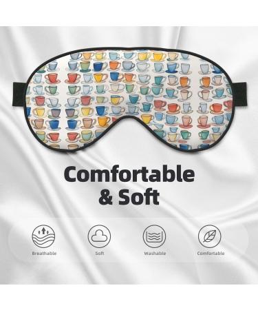 Buy SSIMOO Hand Drawn Teapots & Cups Eye Mask - Soft Breathable Perfect for Travel & Relaxation - International Shipping Available - Buy Online on SooperMarket.com