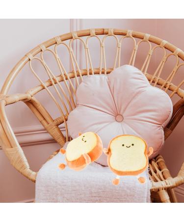 Auptiz Toast Bread Pillow Soft Plush Toy - 3D Funny Bread Shape Cartoon Doll Sofa Pillow (19 x 18 x 3cm) - Buy Online on SooperMarket.com