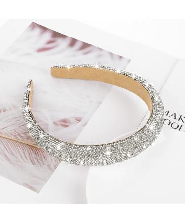 Sibba Rhinestone Headband - Sparkly Crystal Bling Hair Band for Women and Girls (Silver) - Buy Online on SooperMarket.com