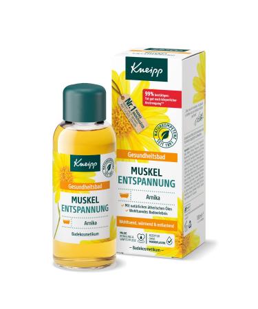 Kneipp health bath muscle relaxation - bathing oil with valuable extract of the Arnica & essential oils from Cabreuva rosemary & pinus species - revitalized & does well for physical exertion - 100ml