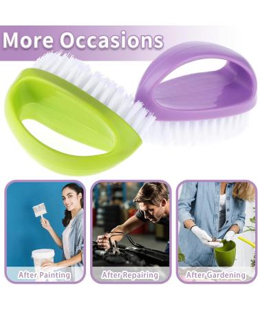 Amaxiu Hand Nail Brushes 2pcs Grip Clean Heavy Duty Nail Brushes for Cleaning Fingernails Nylon Firm Stiff Bristles Deep Clean Scrubber for Mechanics Gardeners Hand Under Nails Toes(Green Purple) - Buy Online on SooperMarket.com