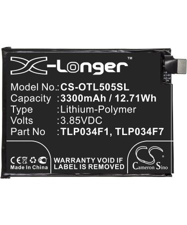 3300mAh Replacement Battery for TLP034F1 TLP034F7 | Compatible with 5039D 5053K 5053Y 3 2019 & 3L 2019 - Fast International Shipping - Buy Online on SooperMarket.com