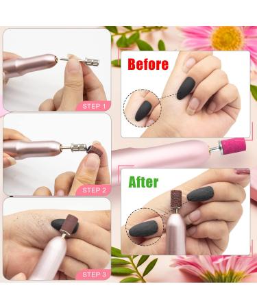100Pcs 80Grit Nail Sanding Bands with 3/32 Nail Drill Bit - Professional Nail Drill Accessories for Hard Gel and Acrylic Nail Shaping - Boxed Brown - Buy Online on SooperMarket.com