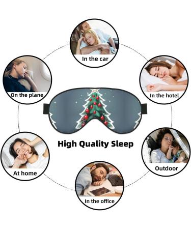 Christmas Tree and Red Ball Print Double-Sided Eye Mask Soft and Light Blocking for Enhancing Sleep Quality - Buy Online on SooperMarket.com