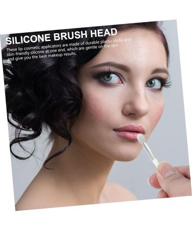 MAGICLULU 12pcs Silicone Lip Brush Travel Lip Brush Lip Makeup Brush Silicone Lip Scrubber Mini Tools Lip Applicators Lip Mask Applicator Flat Silica Gel White Concealer Brush 5.00X1.00X0.50CM White - Buy Online on SooperMarket.com