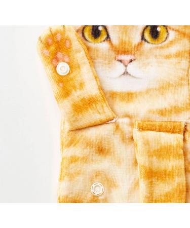 Cat Funny Hand Towels - Cute Decorative Washcloths for Bathroom & Kitchen Decor - Absorbent & Soft - Great Housewarming Gift for Cat Lovers - Orange - Buy Online on SooperMarket.com