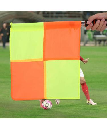 Excellent Health Equipment Referee Flag Football, 2-Piece Referee Linesman Flag and Storage Bag Sports Competition Football Football Hockey Training Special Patrol Show Official Flag