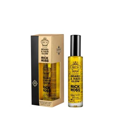 RICH Luxury Beard Oil for Men - Deep Conditioning and Softening for Your Beard & Mustache with Argan Jojoba & Macadamia Oil - 1 Fl Oz (Beard Oil) (Beard & Hair Glow)