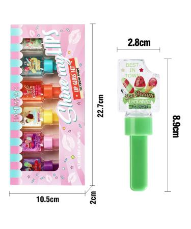 Buy 6pc Fruity Flavored Lip Gloss Set for Girls | Long Lasting Non-Toxic Makeup | Perfect Party Favors for Kids & Teens - Buy Online on SooperMarket.com