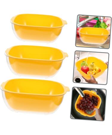 Alipis 1 Set Fruit Drain Basket Storage Shelf Plastic Laundry Baskets Kitchen Accessory Household Container 32X27CM Orange - Buy Online on SooperMarket.com