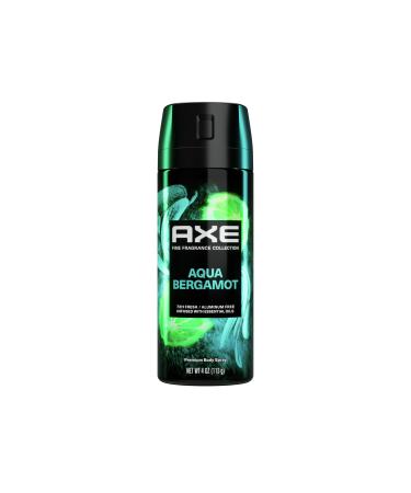 AXE Fine Fragrance Collection Premium Deodorant Body Spray for Men Aqua Bergamot with 72H Odor Protection and Freshness Infused with Aqua Bergamot and Sage Essential Oils 4 oz