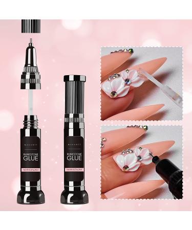 Makartt 2pcs Nail Rhinestone Glue Gel Pen Set - Clear, Precision Adhesive for Nail Art Decorations - 8ml - Buy Online on SooperMarket.com